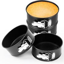 Cake Pan Funnymoom 4 peças de 16 cm antiaderente Springform Carbon Steel