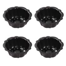 Cake Pan Mantouxixi, aço carbono, antiaderente, 11,7 cm, redondo, pacote com 4 Cake Pan Mantouxixi, aço carbono, antiaderente, 11,7 cm, redondo, pacote com 4