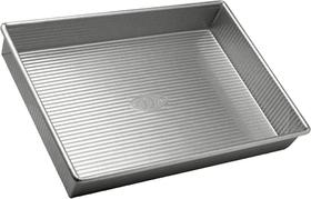 Cake Pan USA Pan Retangular de 9x13 polegadas em aço aluminizado Cake Pan USA Pan Retangular de 9x13 polegadas em aço aluminizado