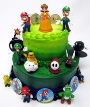 Cake Topper, festa de aniversário do Nintendo Mario Brothers, 22 peças