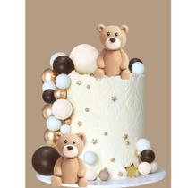 Cake Topper GMakceder Baby Bear Blue Ball Polymer Clay