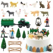 Cake Topper Knana Mini Farm Animal, 27 unidades para festa de aniversário