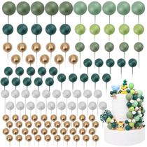 Cake Toppers Acmee 115 peças Ball Foam Green Theme, tema de aniversário Cake Toppers Acmee 115 peças Ball Foam Green Theme, tema de aniversário