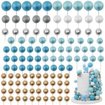 Cake Toppers Acmee 115 peças, mini balão, bola de espuma, tema azul