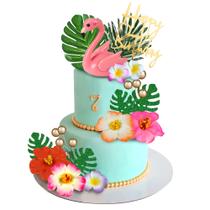 Cake Toppers DRATE Flamingo Summer Hawaiian Party x23