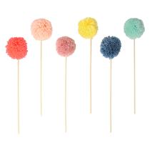Cake Toppers Meri Meri Multi Pompom (pacote com 6)