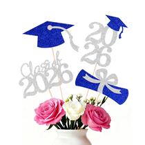 Cake Toppers SakFestivo 16 Peças Formatura Prata e Azul Cake Toppers SakFestivo 16 Peças Formatura Prata e Azul