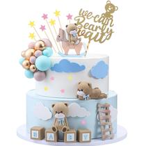 Cake Toppers Yinder Bear Mini Bear Gold White Pearl Ball