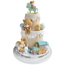 Cake Toppers Zafena Bear Animal Train Balls 15 unidades para festa