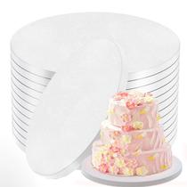 Cakeboard CEVICANT, 14 polegadas, redondo, 1,3 cm de espessura, branco, pacote com 12
