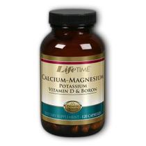 Cal Mag com vitamina D de potássio e boro 180 cápsulas da Life Time Nutritional Specialties (pacote com 6)