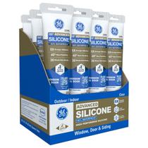 Calafetagem de silicone GE Advanced para janelas e portas 82ml Clear x12 Calafetagem de silicone GE Advanced para janelas e portas 82ml Clear x12