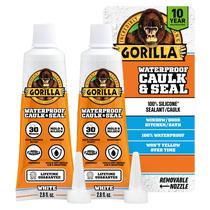 Calafetagem de silicone impermeável Gorilla White 82 ml (pacote com 2)