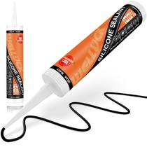Calafetagem de silicone WELLUCK preta 300 ml 100% impermeável, 1 pacote