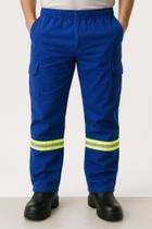 Calça 06 Bolsos Cargo Trabalho Brim Qualidade Obra Rodovia Mecânico Profissional