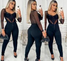 Calça 3d ziper poliamida - preto