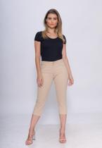 Calça 7878 Bege Capri Feminina F075