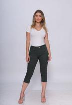 Calça 7878 Verde Capri Feminina Calça 7878 Verde Capri Feminina