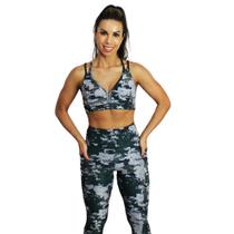 Calça academia empina bumbum com bolso estampa militar Calça academia empina bumbum com bolso estampa militar
