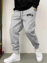 Calça Academia Jogger Moletom Básica Modelo Esportivo Brooklyn New York Casual Methodic