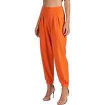 Calça Acostamento Fashion In24 Laranja Sunrise Feminino