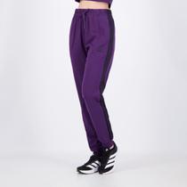 Calça Adidas Essentials Stripes Feminina Roxa e Preta Calça Adidas Essentials Stripes Feminina Roxa e Preta