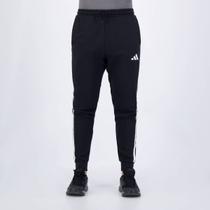 Calça Adidas French Terry 3 Stripes Preta