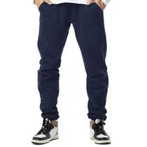 Calça Adulto Masculino Básica Lisa Jogger Moletom Marinho