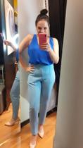 Calça alfaiataria Azul Celeste. 38