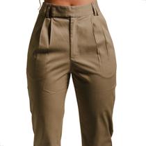 Calça Alfaiataria Cristal Modelagem Slim e Tecido Leve