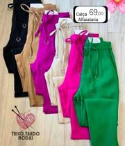 Calça Alfaiataria Detalhe Argola (TAM Único - Veste 38 a 42)