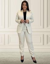 Calça Alfaiataria Feminina Jogger Skinny Cenoura C Bolso Estilosa Moderna Zra Chique Ótimo Caimento