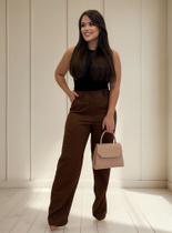 Calca Alfaiataria Feminina Wide Leg Calça Zra Pantalona