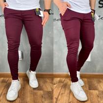 Calça Alfaiataria Jeans Masculina Premium Wine