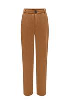 Calça Alfaiataria Lunender Malha Caramelo