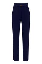 Calça Alfaiataria Lunender Slim Em Malha Azul Calça Alfaiataria Lunender Slim Em Malha Azul
