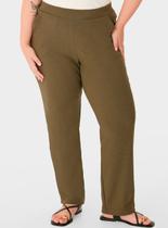 Calça Alfaiataria Malwee 1000132862 Feminina Plus Size Com Bolsos Meia Malha T. G1/G4