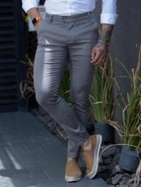 Calça Alfaiataria Masculina Skinny Sarja Premium Elegante Moderna Confortável Casual Social Conquest