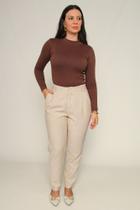 Calça alfaiataria reta com elástico Calça alfaiataria reta com elástico