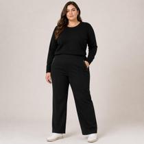 Calça Alfaiataria Reta Feminina Plus Size Facinelli by City Lady 248081 Preta Calça Alfaiataria Reta Feminina Plus Size Facinelli by City Lady 248081 Preta