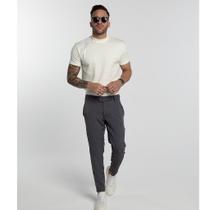 Calça Alfaiataria Risca de Giz com Elastano - Magneto
