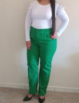 Calça alfaiate Duna cor verde tamanho 40 Calça alfaiate Duna cor verde tamanho 40