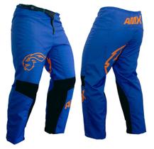 Calça Amx Classic Extreme Azul Laranja Trilha Motocross