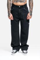 Calça Approve X Corinthians Baggy Preto Estonado Calça Approve X Corinthians Baggy Preto Estonado