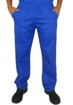 Calça azul royal brim profissional sarja construção Civil indústria