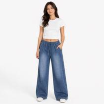 Calça Baggy Feminina Facinelli 240551 Azul