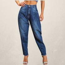 Calça Baggy Jeans Cintura Alta