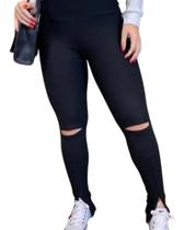 Calça bandagem com fecho Calça bandagem com fecho