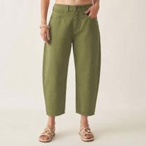 Calça Barrel com Elástico Atrás