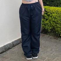 Calça Básica Colegial Juvenil com Detalhe Branco na Lateral